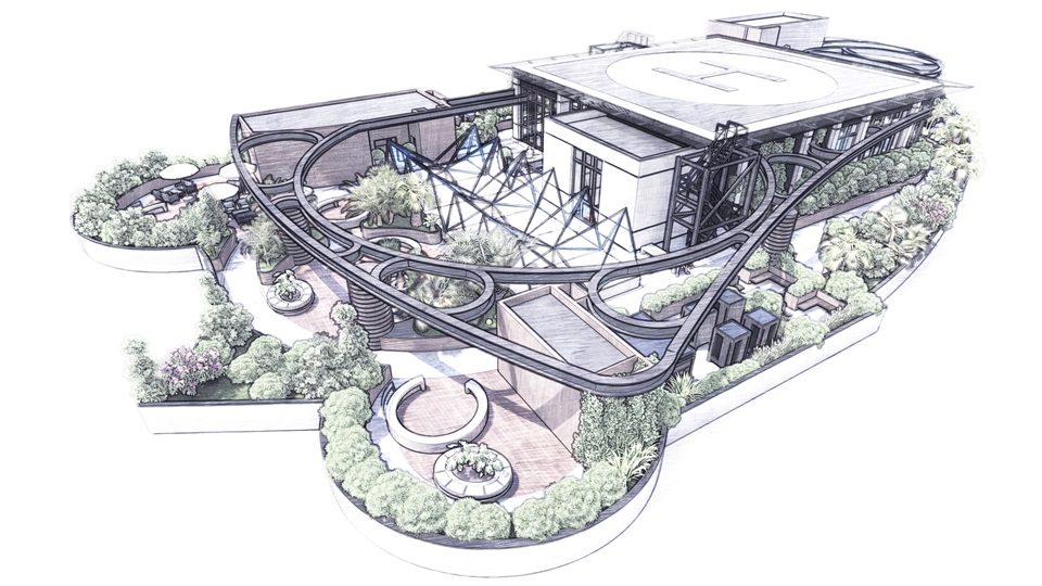 روف گاردن و هلی پورت برج مجلل لکسون