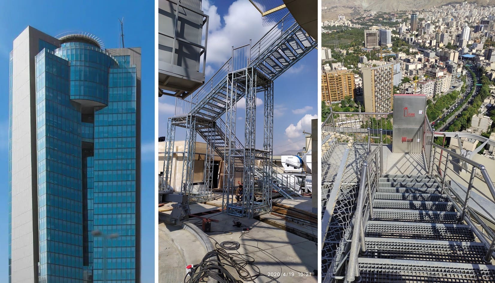 هلی پد بتنی اضطراری برج بانک آینده الهیه