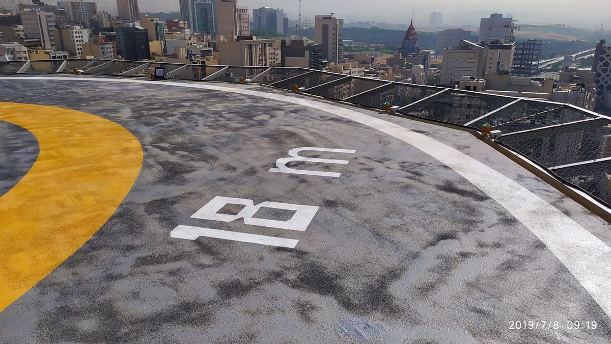 هلی پد و سکوی فرود اضطراری 18 متری