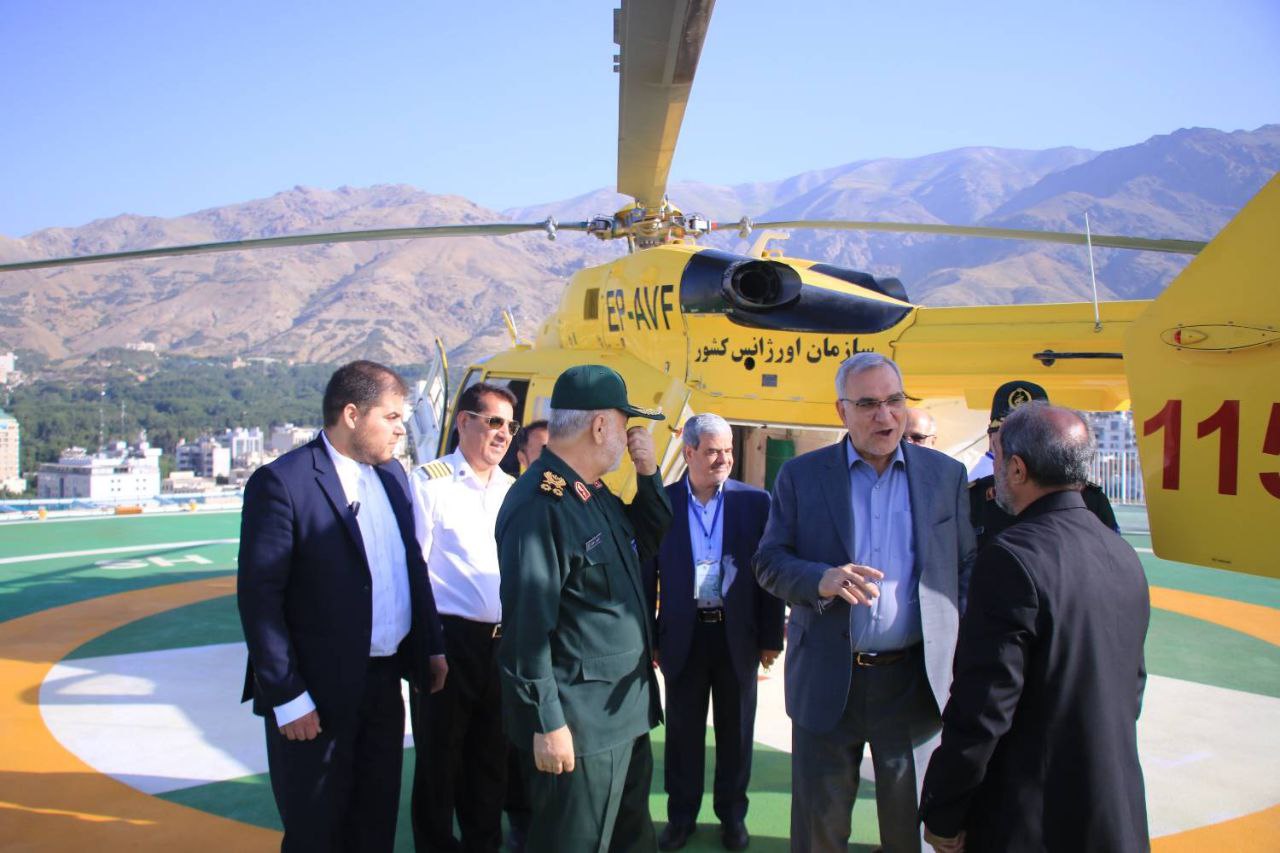 بازدید هیئت دولت و فرمانده سپاه از بیمارستان غدیر تجریش