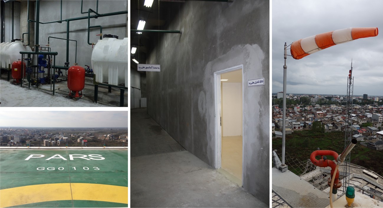 تجهیزات تخصصی یک هلی پورت بیمارستانی استاندارد