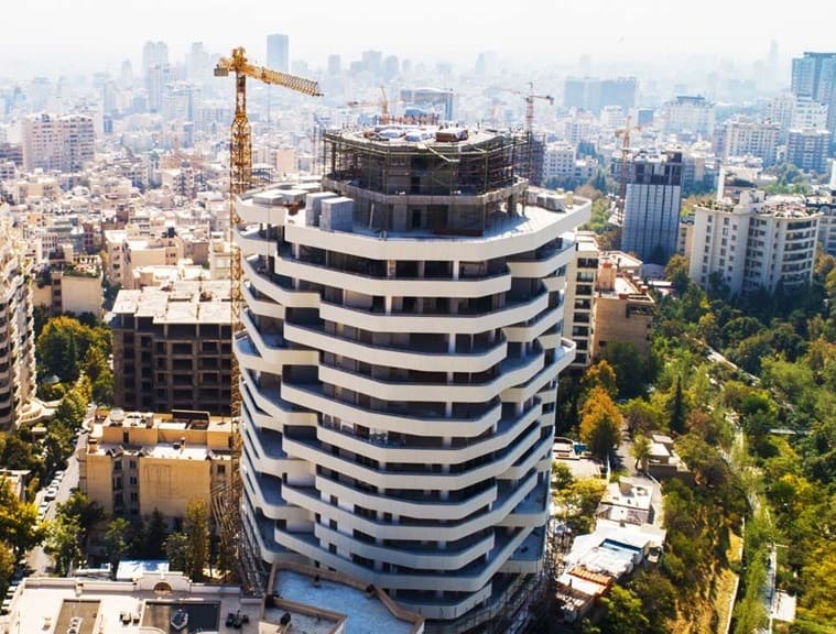 ساخت هلی پد برج مسکونی آرتیمان تهران