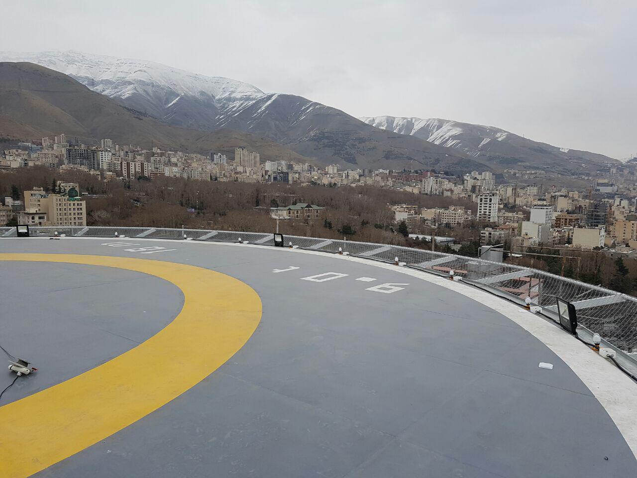 چراغ و روشنایی هلی پد امدادی در تهران فرمانیه