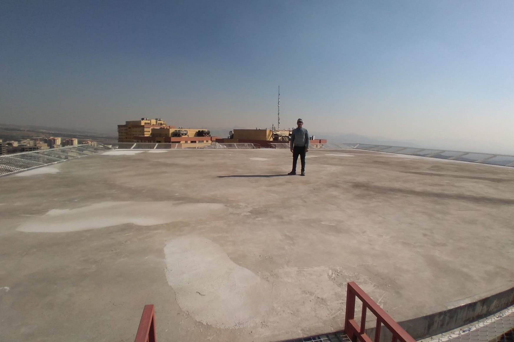 عرشه بتنی هلی پد برج مسکونی سپیدار سوهانک