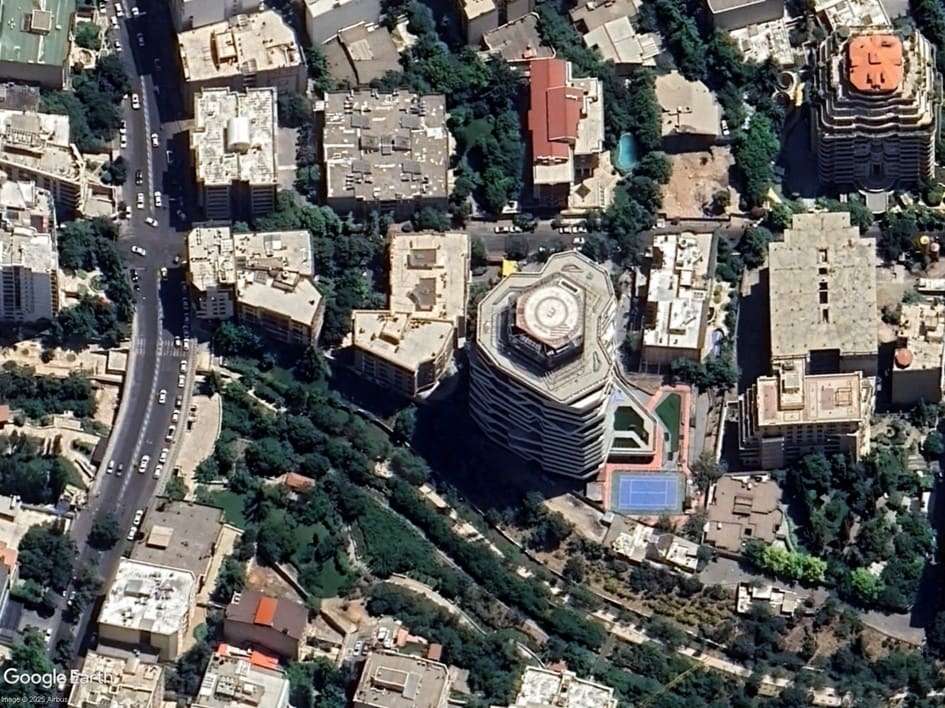 عکس هوایی برج مسکونی مجلل آرتیمان زعفرانیه